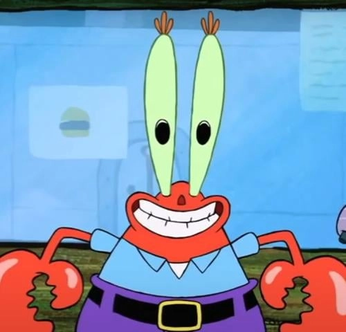 mr krabs smiling