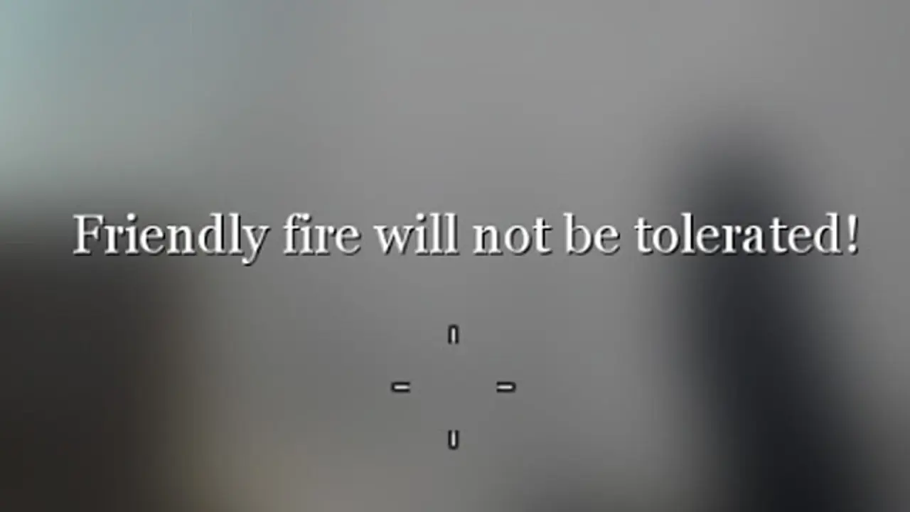 Friendly fire will not be tolerated!